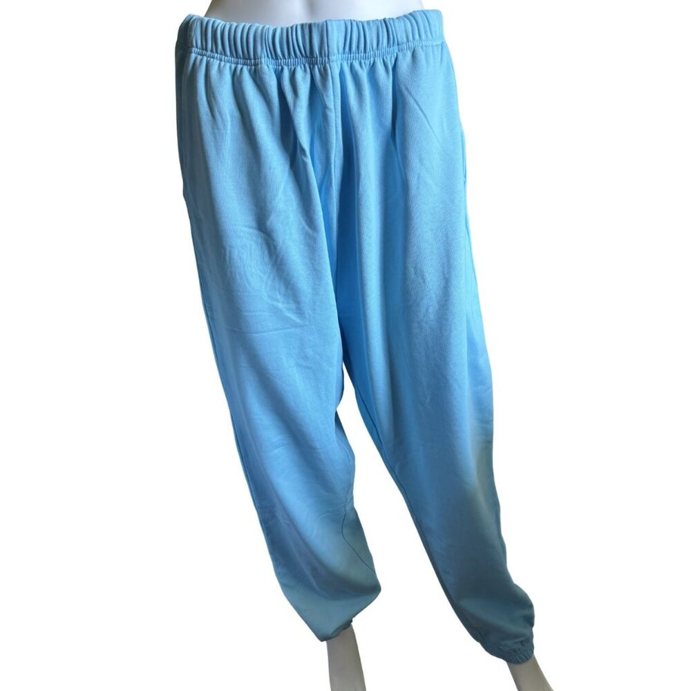 Year of Ours Sky Blue Joggers M/L NWT Drawstring Lounge Sweatpants Pockets